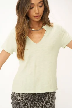 T-Shirts-Project Social T Plata Notched Tee Mint Macha