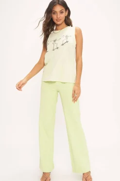 Tanks-Project Social T Skeleton Skate Tank Lime Cream