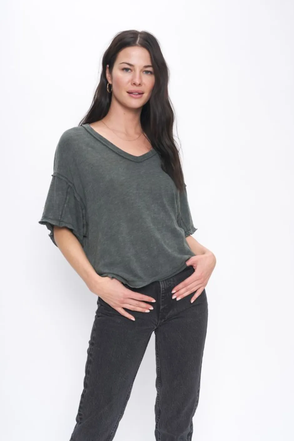 T-Shirts-Project Social T Vista Textured V Neck Tee