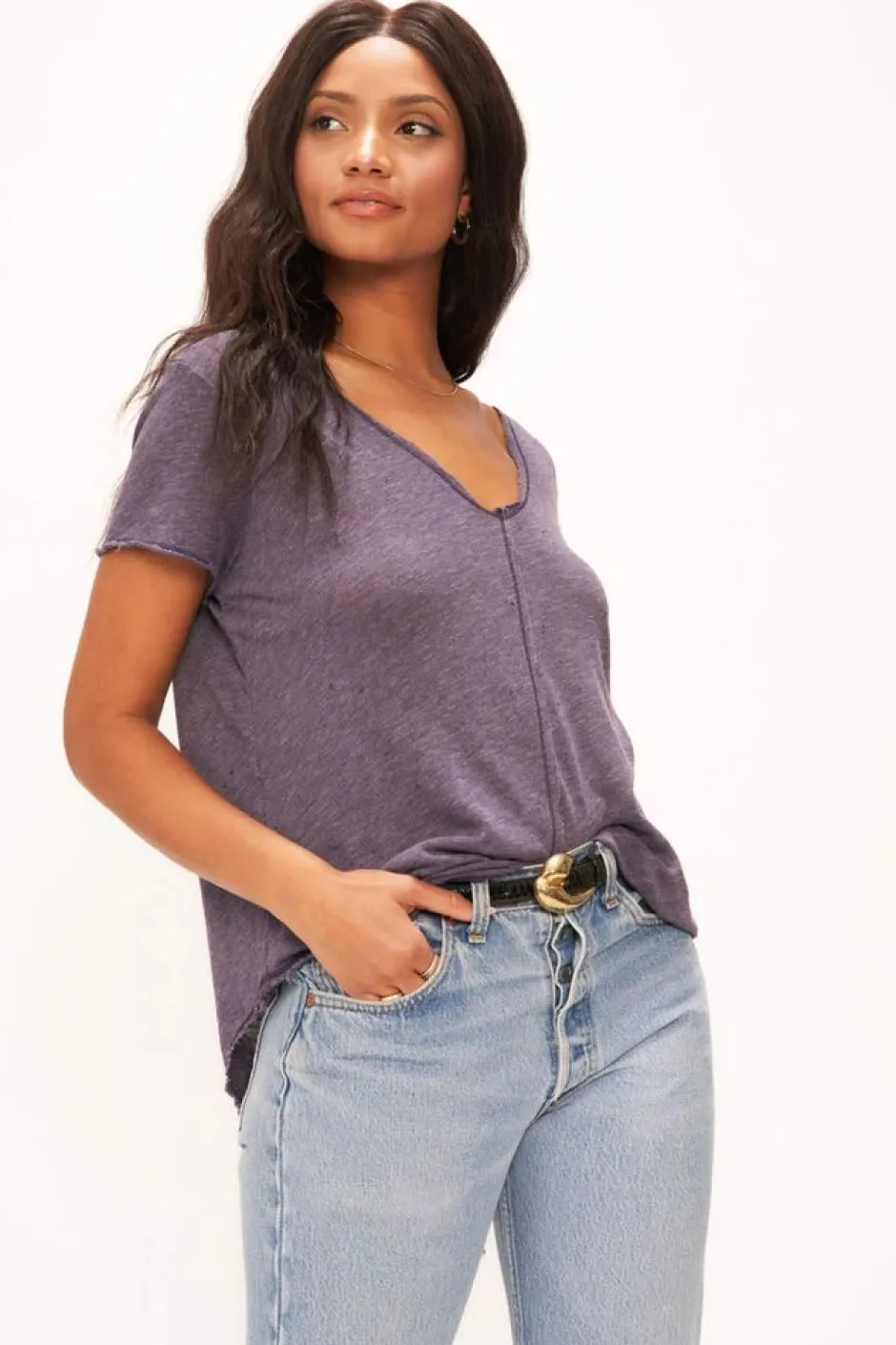 T-Shirts-Project Social T Wearever Tee Moondust Purple
