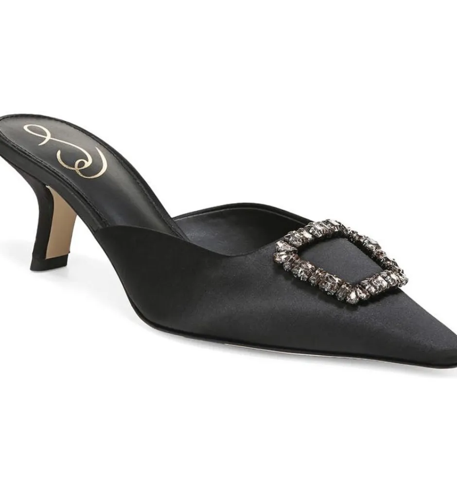 Heel-Sam Edelman Brit Jewel Black Satin