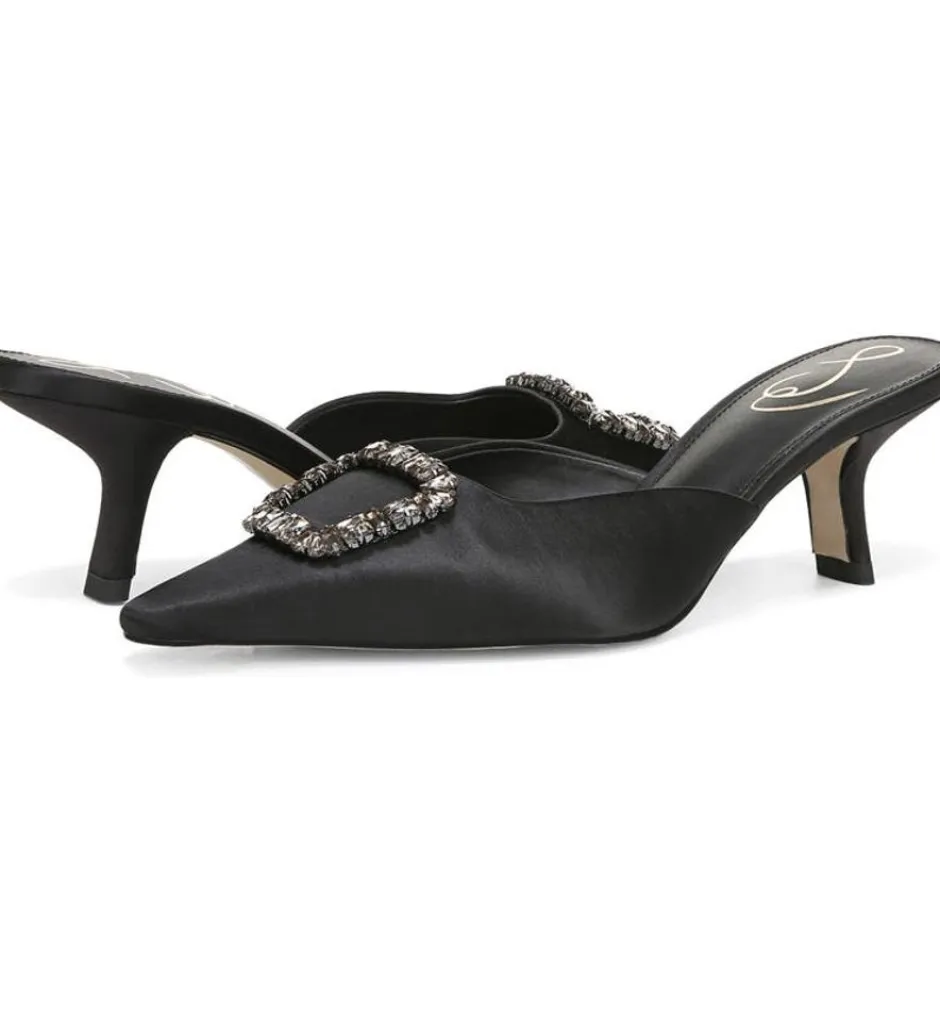 Heel-Sam Edelman Brit Jewel Black Satin