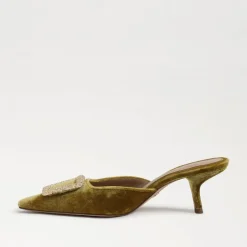 Heel-Sam Edelman Brit Kitten Heel Mule Chartreuse
