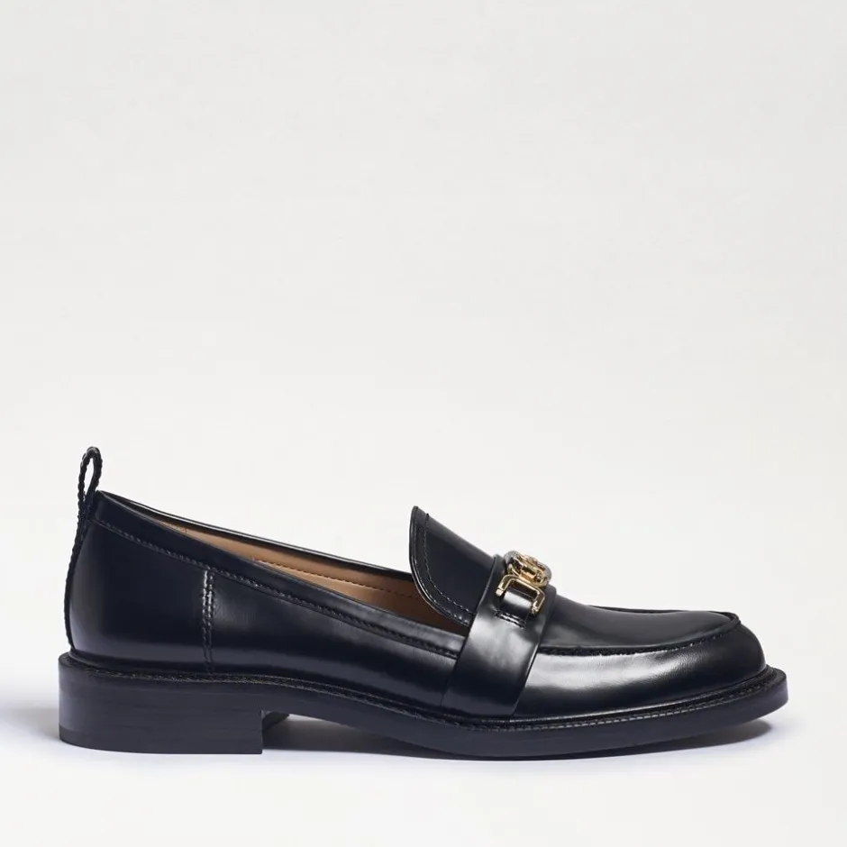 Loafers/Oxfords-Sam Edelman Christy Black Shiny Loafer
