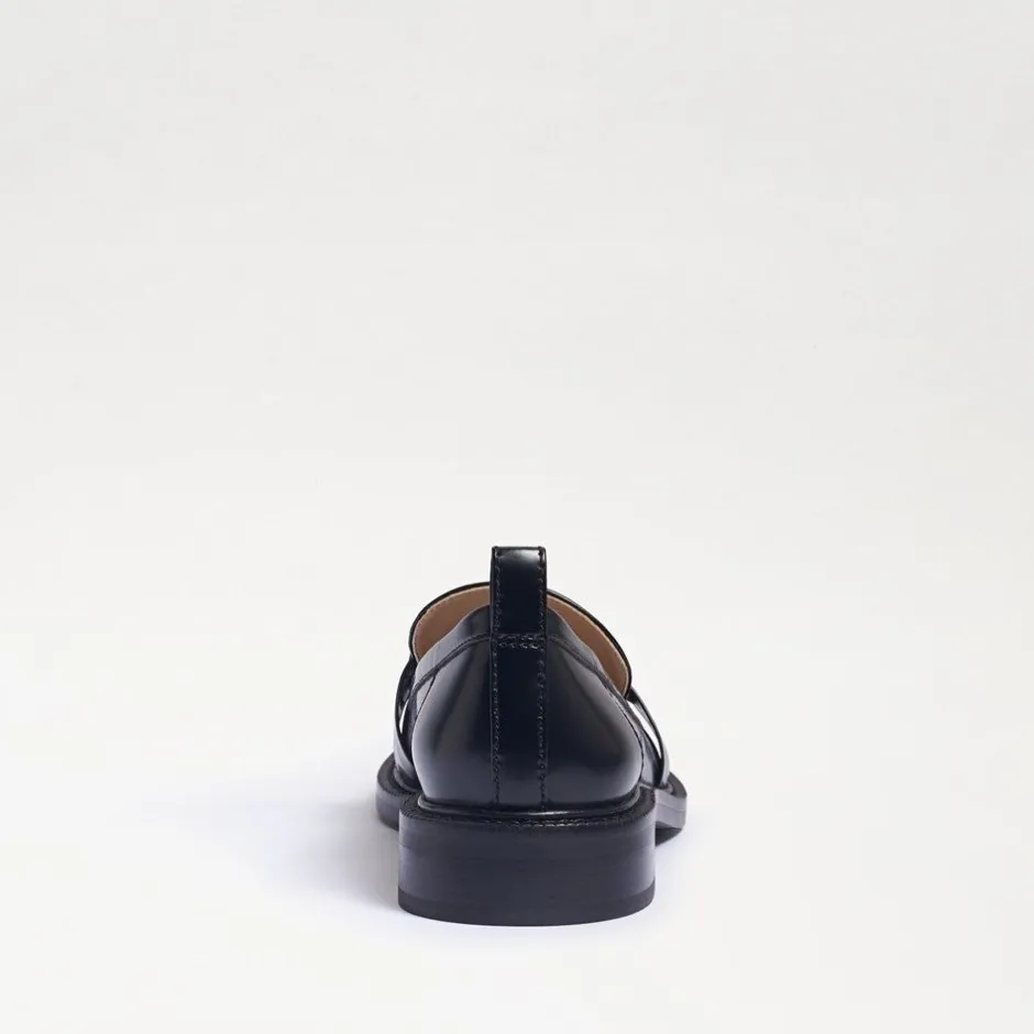 Loafers/Oxfords-Sam Edelman Christy Black Shiny Loafer