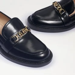 Loafers/Oxfords-Sam Edelman Christy Black Shiny Loafer