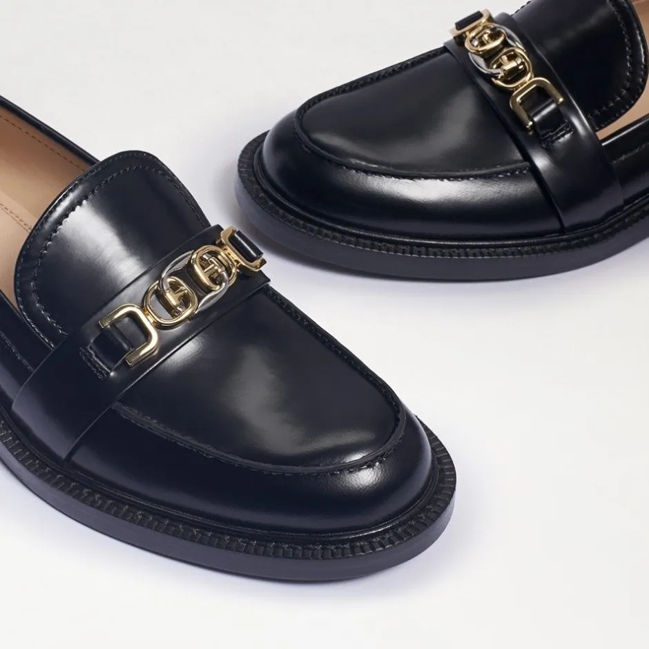 Loafers/Oxfords-Sam Edelman Christy Black Shiny Loafer