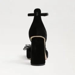 Heel-Sam Edelman Colter Ankle Strap Block Heel Black