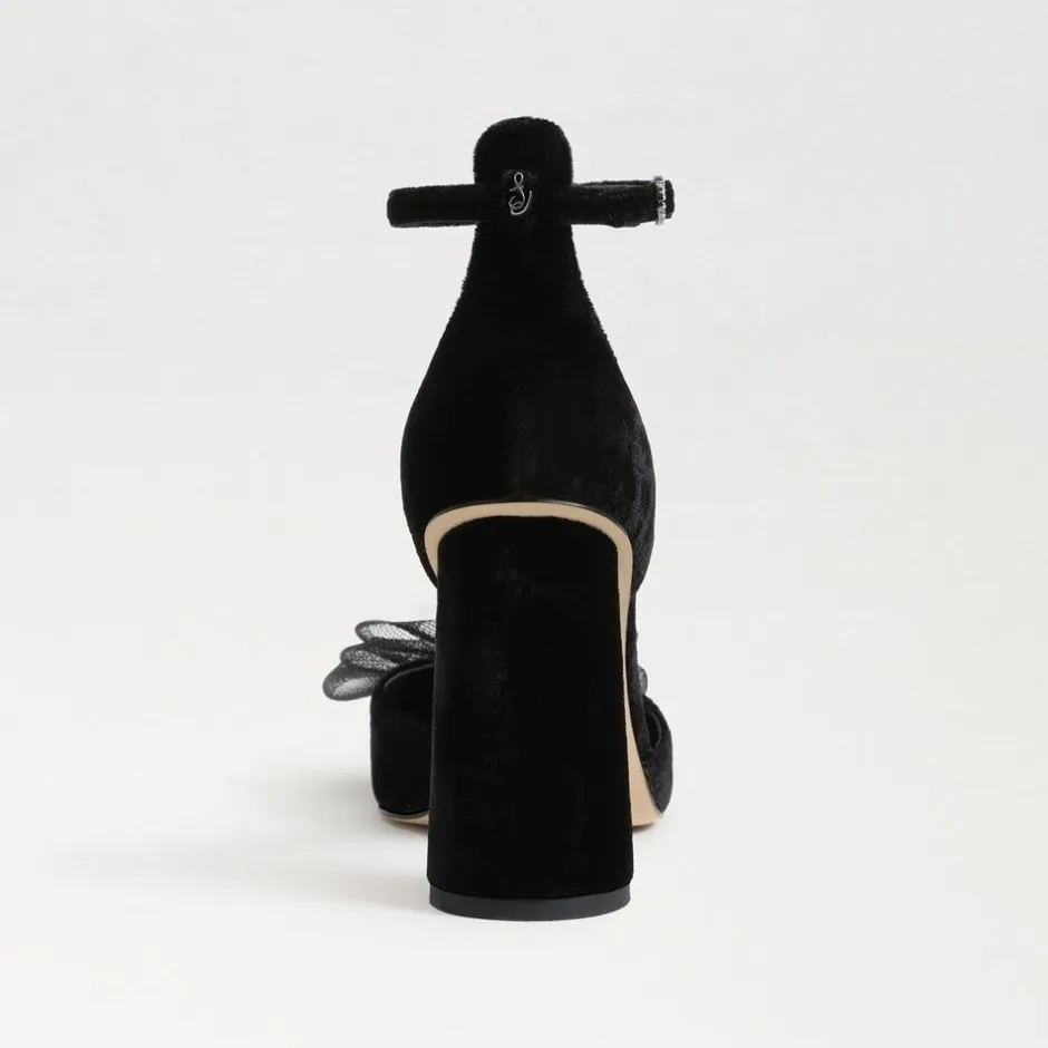 Heel-Sam Edelman Colter Ankle Strap Block Heel Black