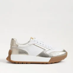 Sneaker-Sam Edelman Layla Sneaker White/Gold