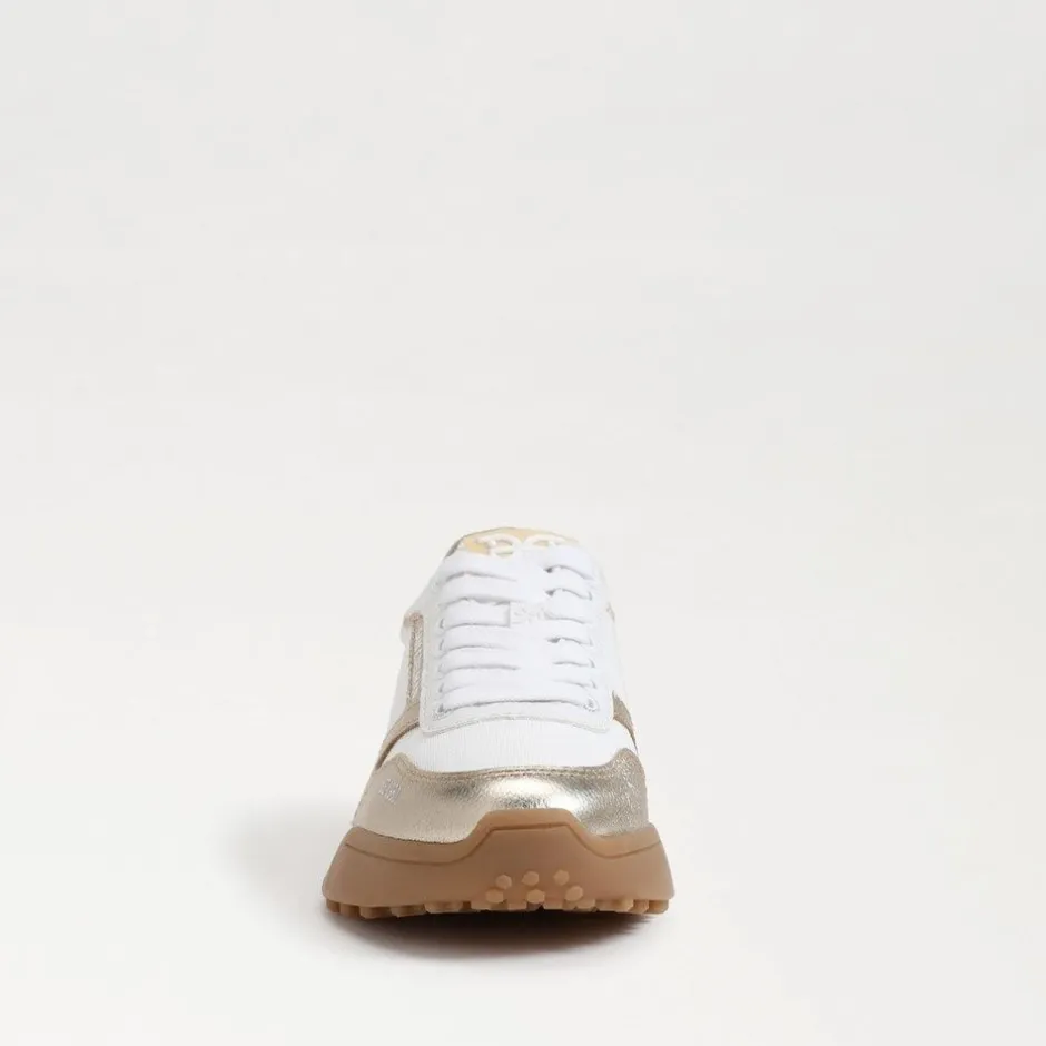 Sneaker-Sam Edelman Layla Sneaker White/Gold