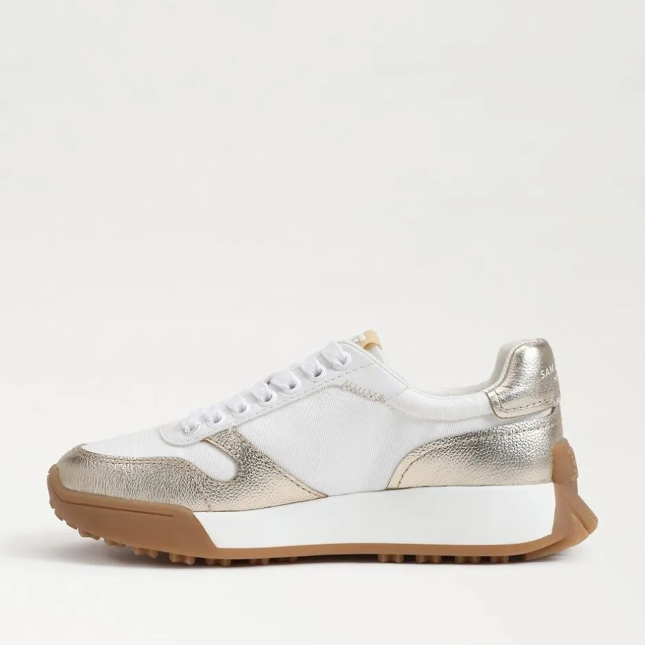 Sneaker-Sam Edelman Layla Sneaker White/Gold