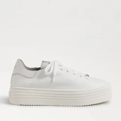 Sneaker-Sam Edelman Pippy White Leather Sneaker