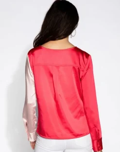 Blouses-S'edge Apparel S'Edge Apparel Astrid Top Colorblock