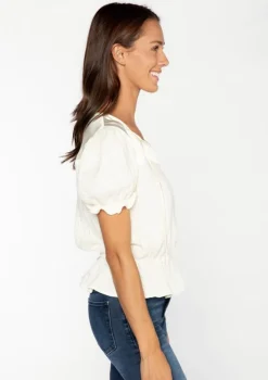 Blouses-S'edge Apparel S'Edge Apparel Mila Top In Frosting
