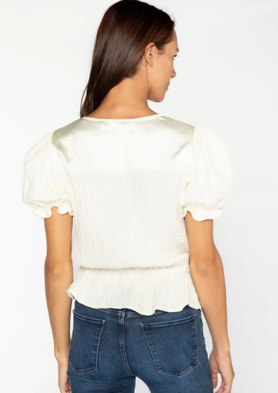 Blouses-S'edge Apparel S'Edge Apparel Mila Top In Frosting