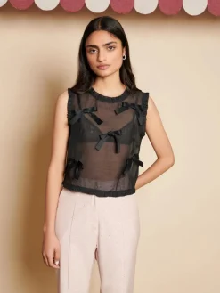 Blouses-Sister Jane Butter Bow Ruffle Top