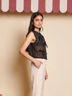 Blouses-Sister Jane Butter Bow Ruffle Top