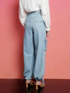 Pants-Sister Jane Cleo Striped Cargo Trousers