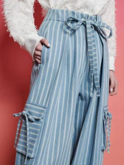 Pants-Sister Jane Cleo Striped Cargo Trousers