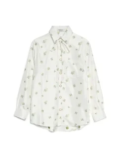 Blouses-Sister Jane Ditsy Pick Shirt - Pearled Ivory