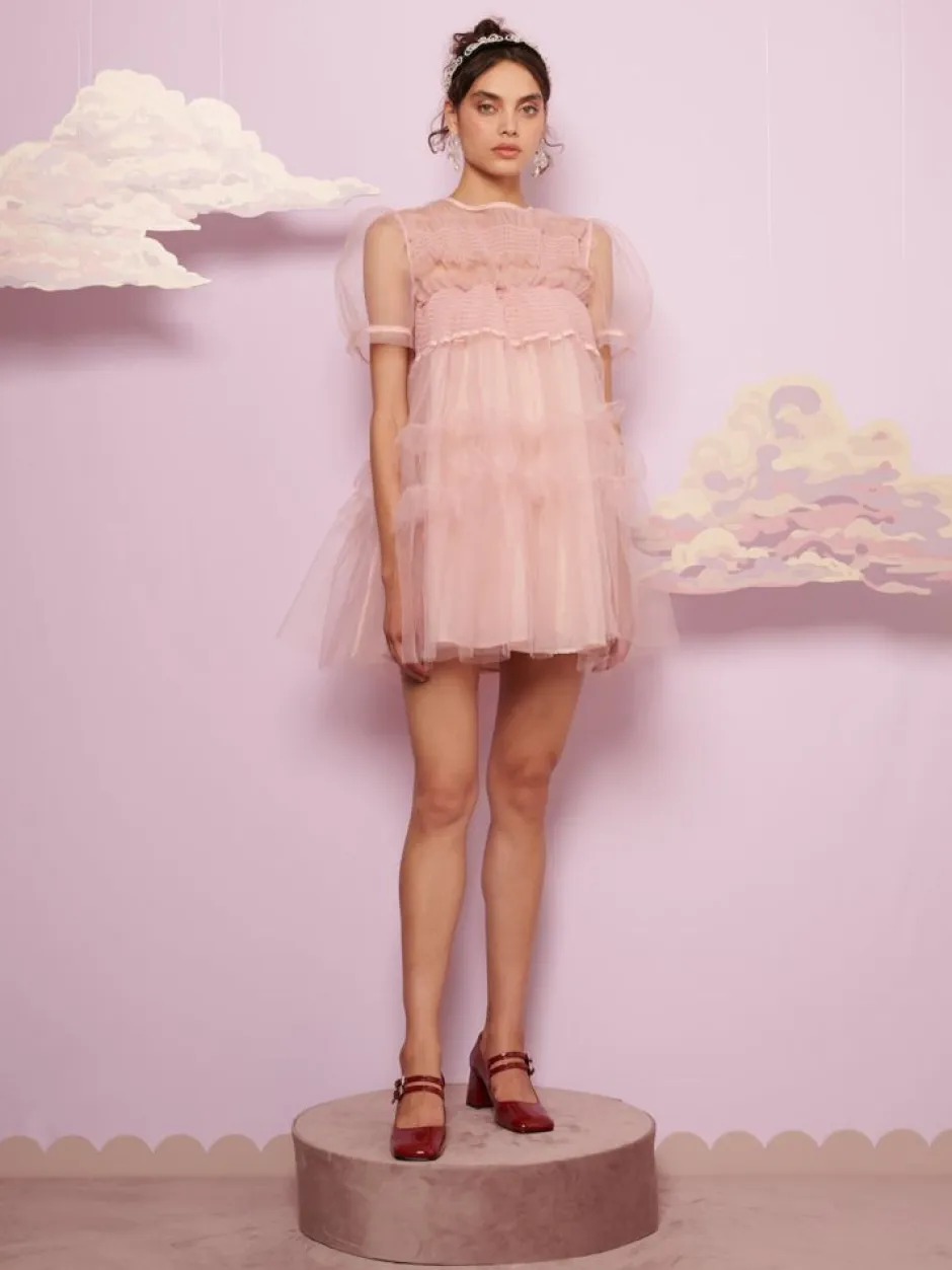Mini-Sister Jane Pointe Tulle Shirring Dress