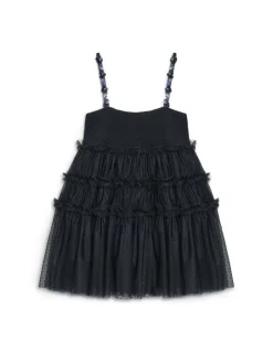 Mini-Sister Jane Sofie Spot Tulle Mini Dress - Black