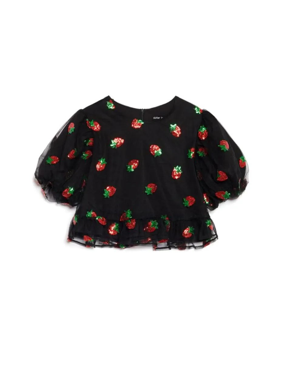 Blouses-Sister Jane Strawberry Sequin Top