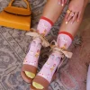 Socks And Tights-Sock Candy Girl With Llama Kawaii Sock