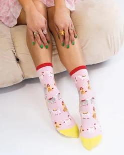 Socks And Tights-Sock Candy Girl With Llama Kawaii Sock
