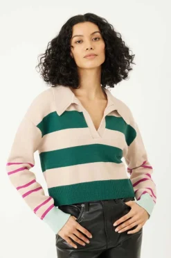 Sweaters-Stitches and Stripes Parker Polo Oatmeal