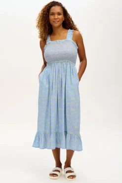 Midi-Sugarhill Brighton Ember Shirred Sundress Star Meadow