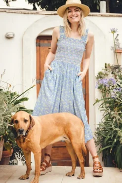 Midi-Sugarhill Brighton Ember Shirred Sundress Star Meadow