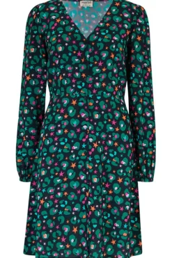 Mini-Sugarhill Brighton Natalia Tea Dress - Black/Multi, Star Leopard