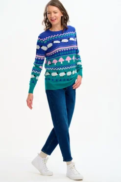 Sweaters-Sugarhill Brighton Rosie Jumper - Multi, Rural Fairisle