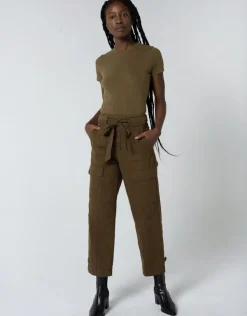 Pants-Unpublished Mia Belted Utility Pant Earth